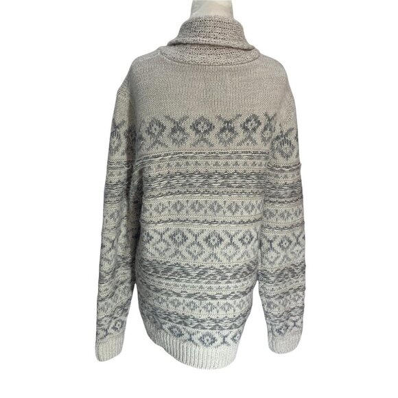 GRANDPA/DAD Button Up Cardigan Cozy Nordic Sweater Size L - Picture 5 of 9